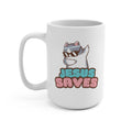 Jesus Saves Dab Cat Mug 15oz