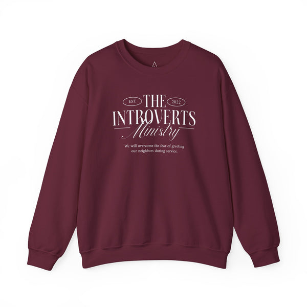 The Introverts Ministry Sweatshirt Unisex Heavy Blend™ Crewneck Sweatshirt