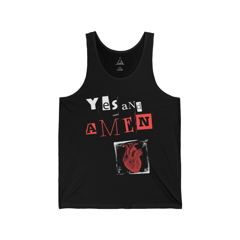 Yes and Amen (Heart) Unisex Jersey Tank Top